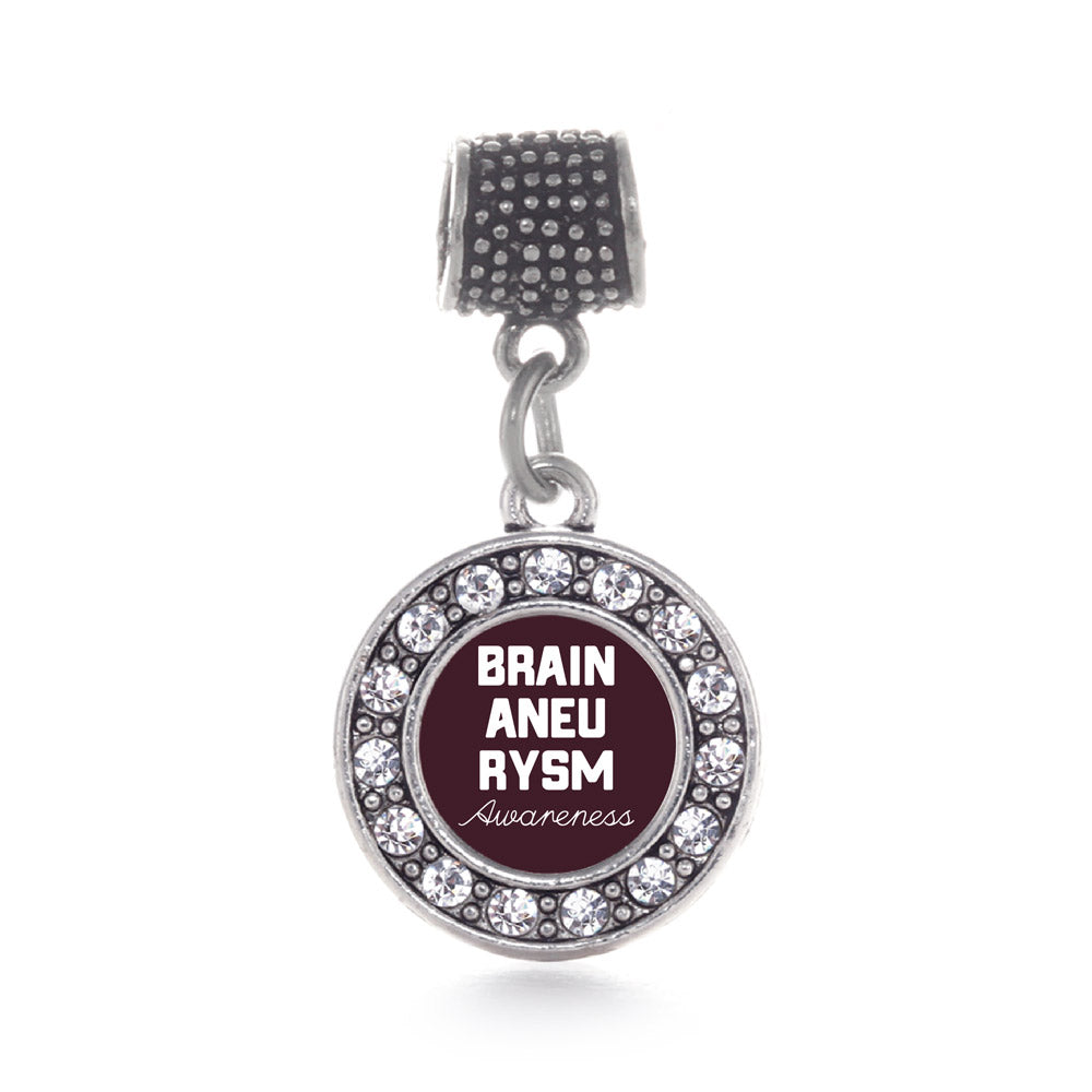 Silver Brain Aneurysm Awareness Circle Memory Charm