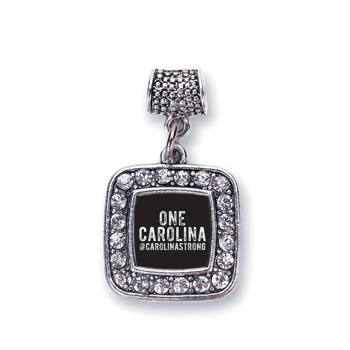 Silver One Carolina - #CarolinaStrong Square Memory Charm