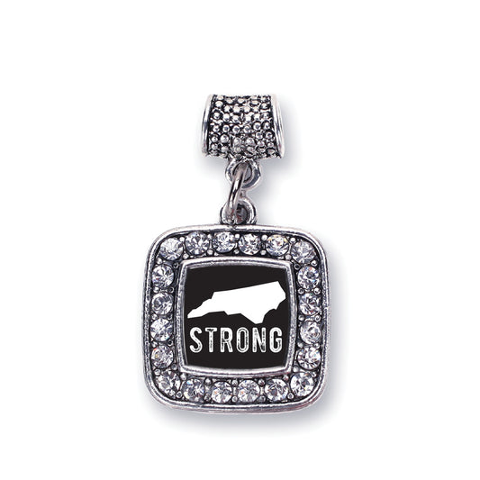 Silver North Carolina Strong Square Memory Charm
