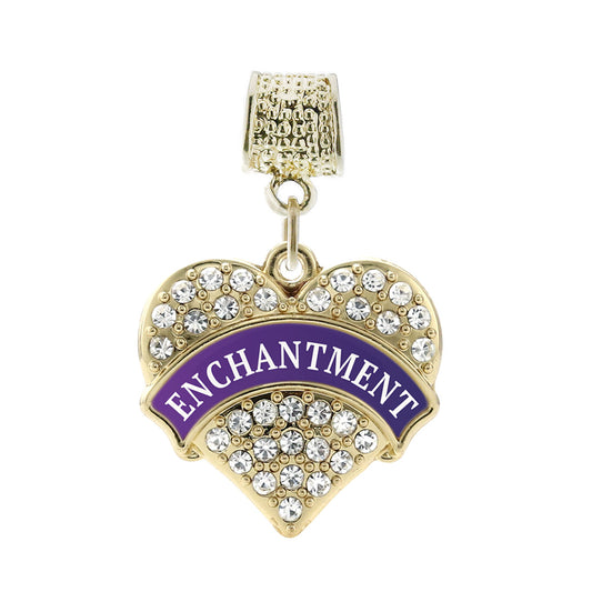 Gold Enchantment Pave Heart Memory Charm