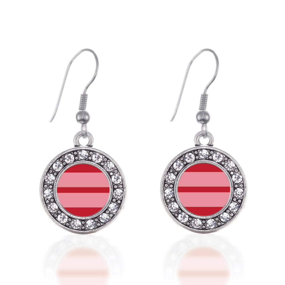 Silver Marriage Equality Circle Charm Dangle Earrings