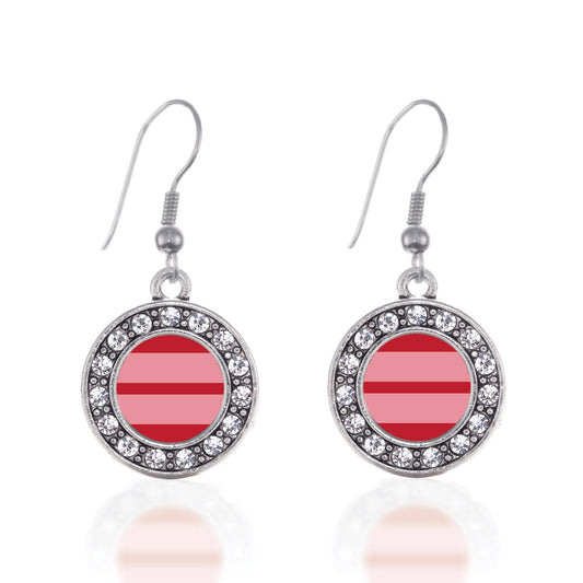 Silver Marriage Equality Circle Charm Dangle Earrings