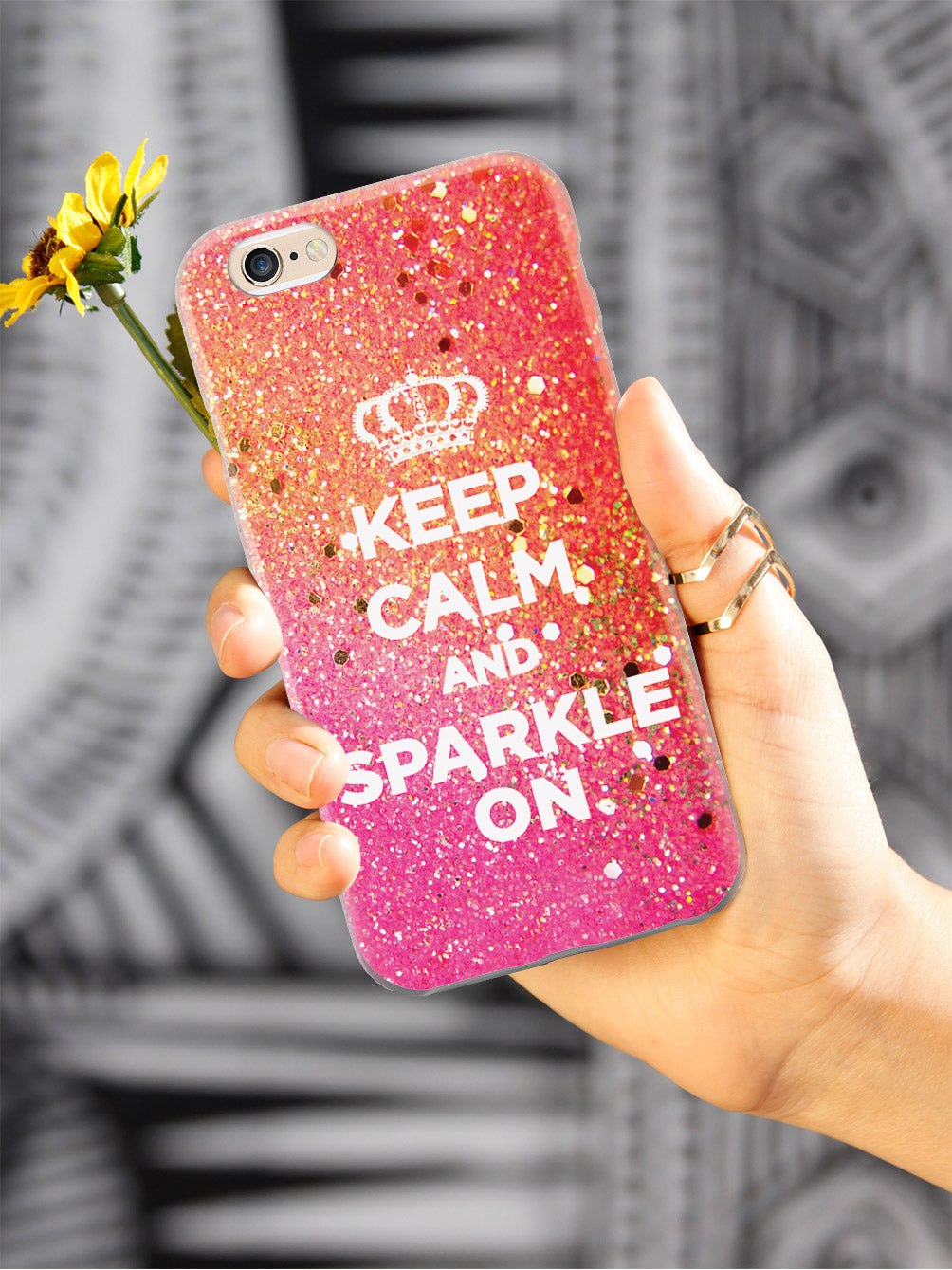 Keep Calm & Sparkle On Bling Case