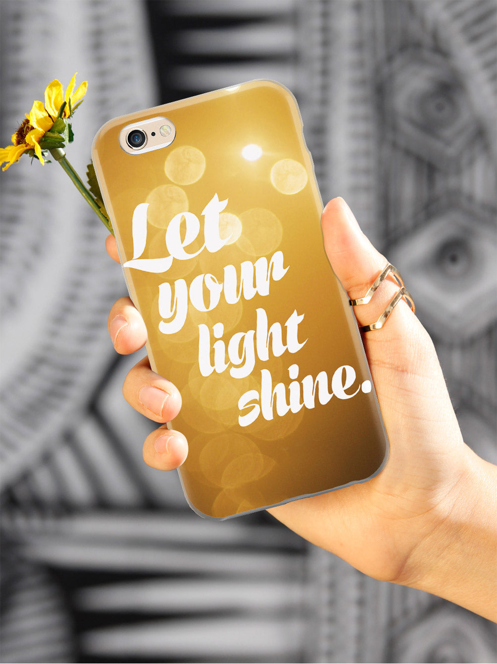 Let Your Light Shine Inspirational Quote Case