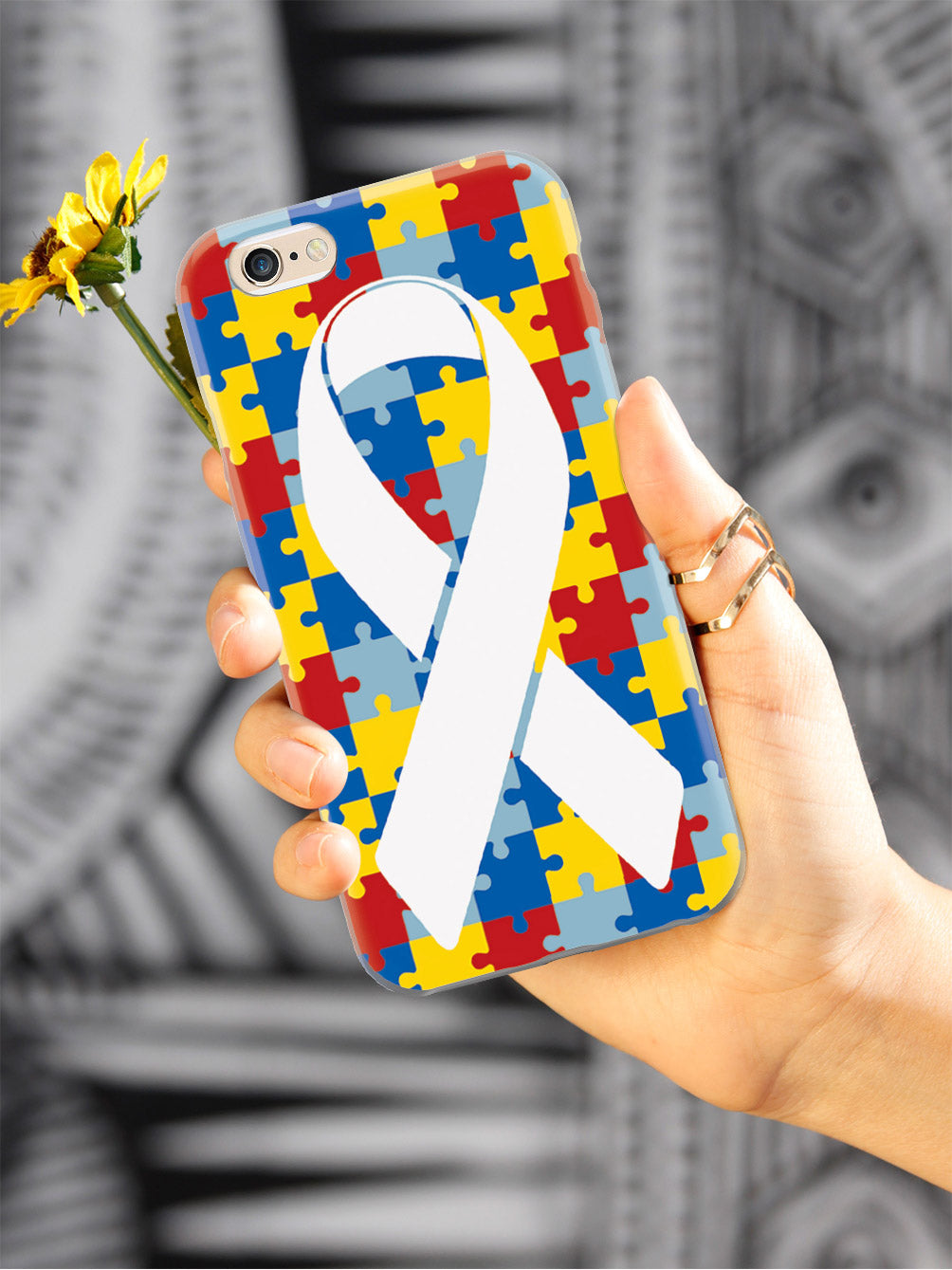 Autism Awareness Puzzle Pieces Case