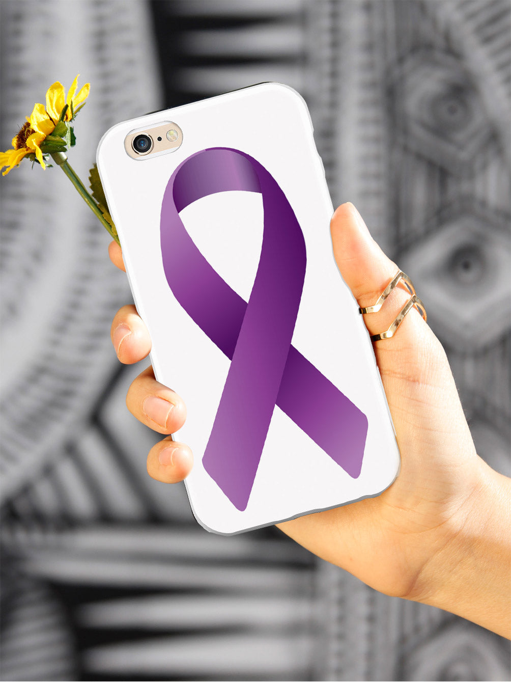 Purple Awareness Ribbon Case