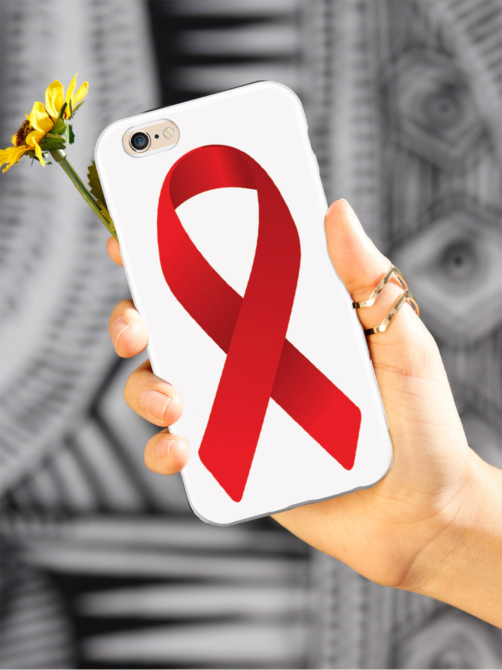 Red Awareness Ribbon Case