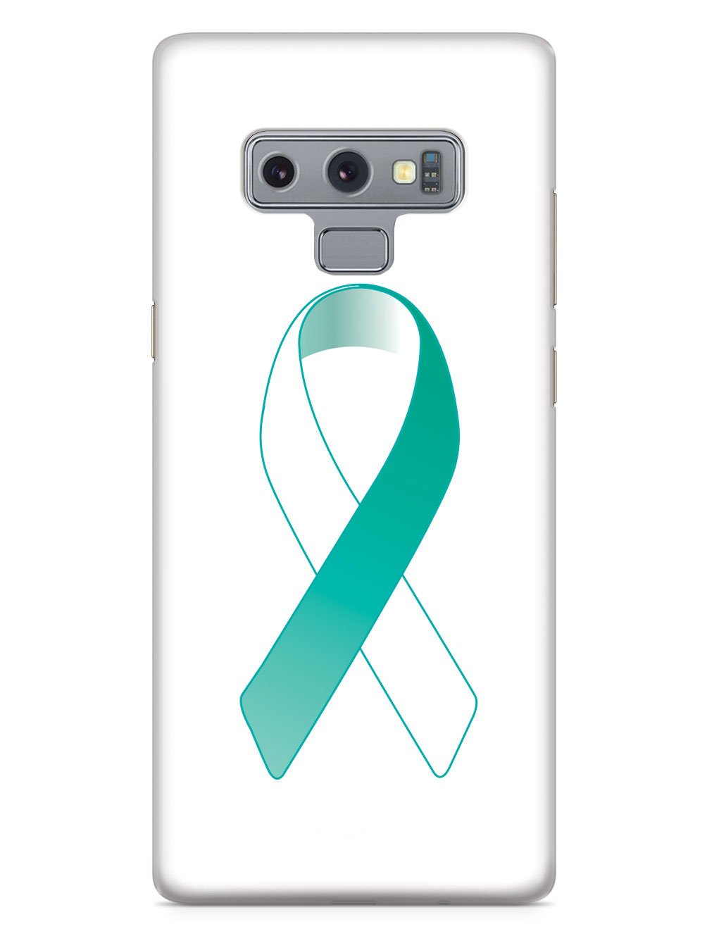 Teal & White Awareness Ribbon Case