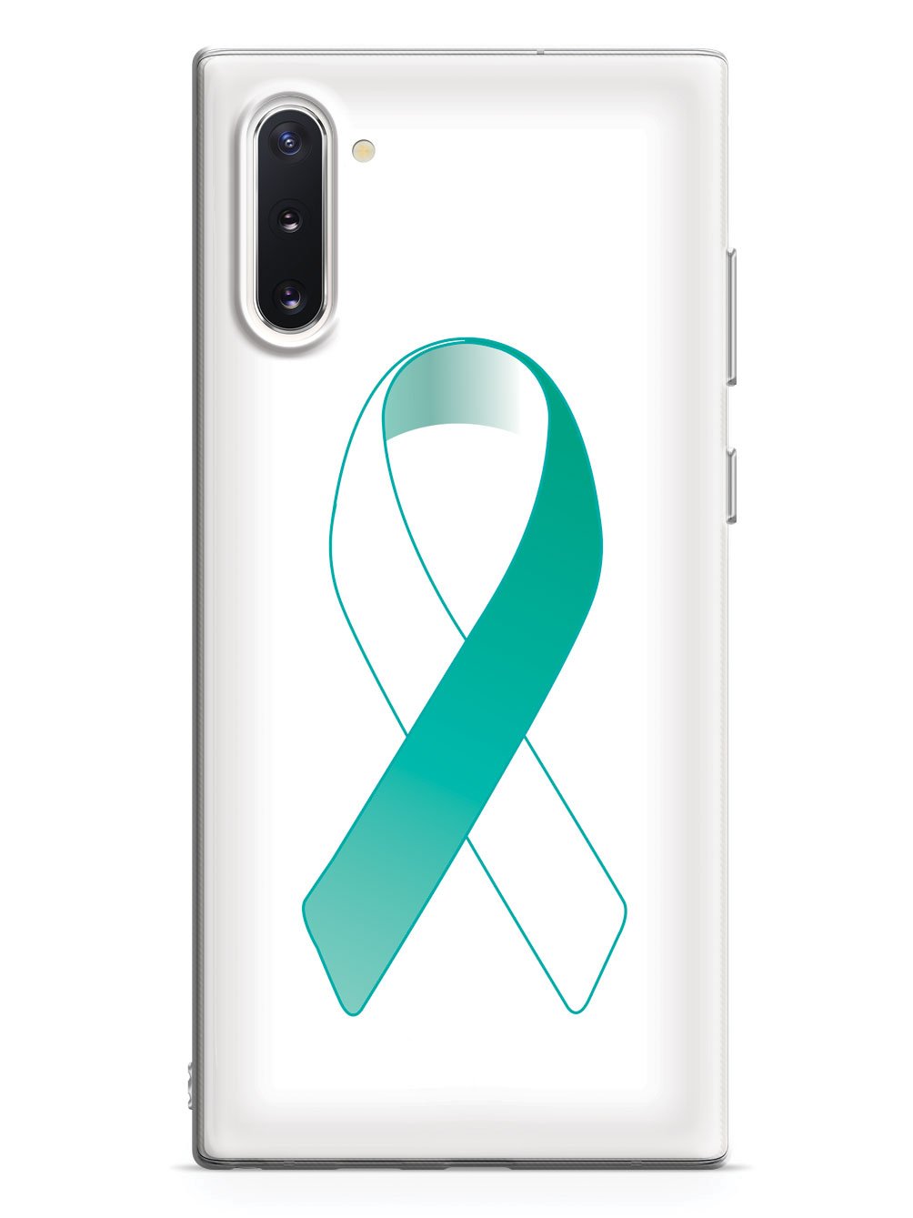 Teal & White Awareness Ribbon Case