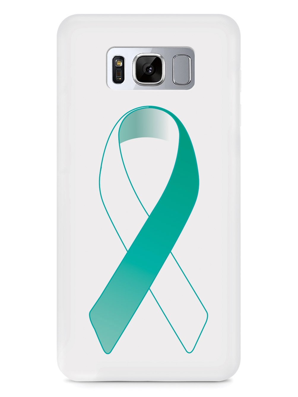Teal & White Awareness Ribbon Case