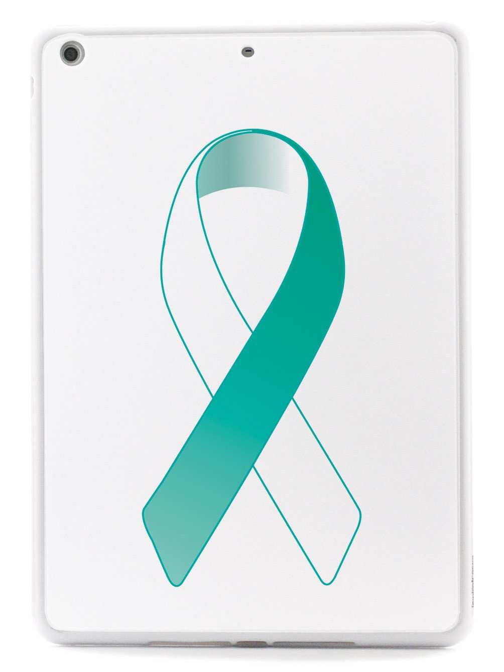 Teal & White Awareness Ribbon Case