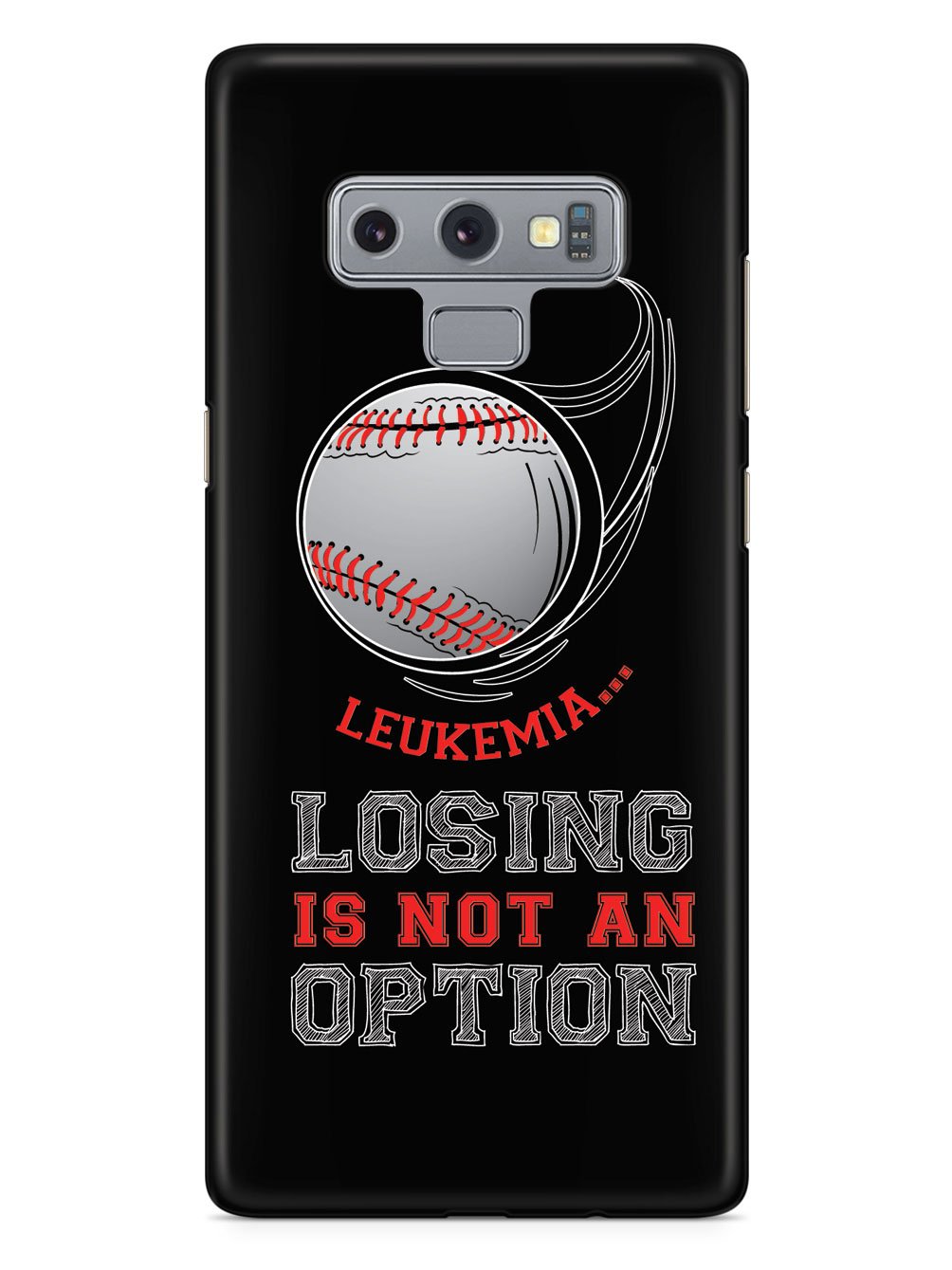 Leukemia - Losing is not an Option Black Baseball Case