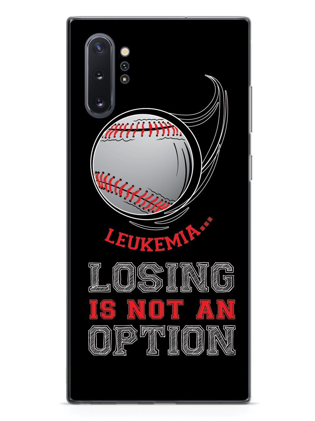 Leukemia - Losing is not an Option Black Baseball Case