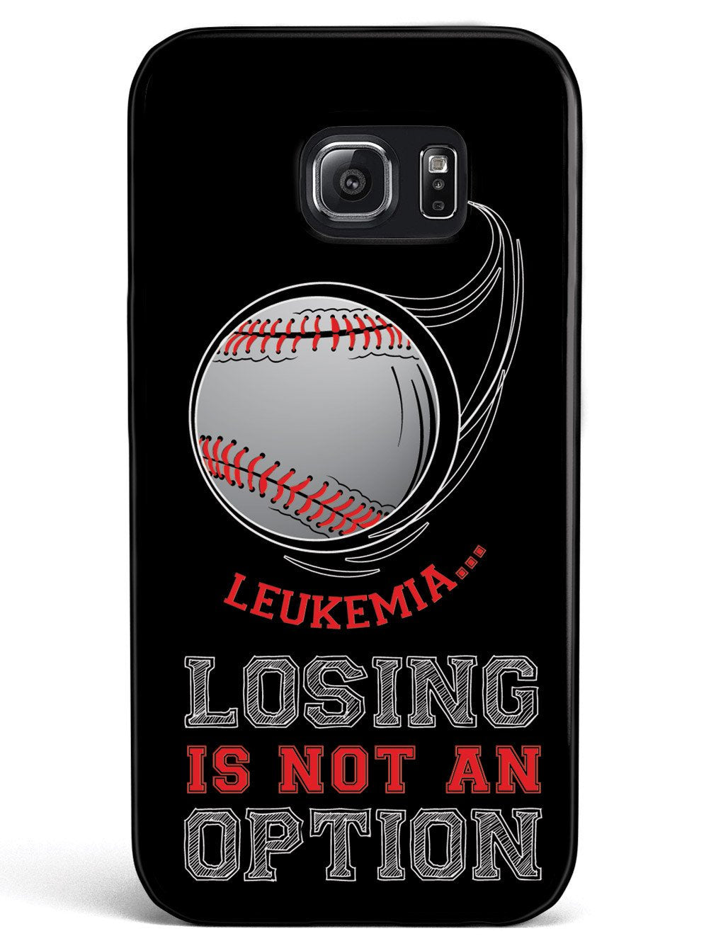 Leukemia - Losing is not an Option Black Baseball Case