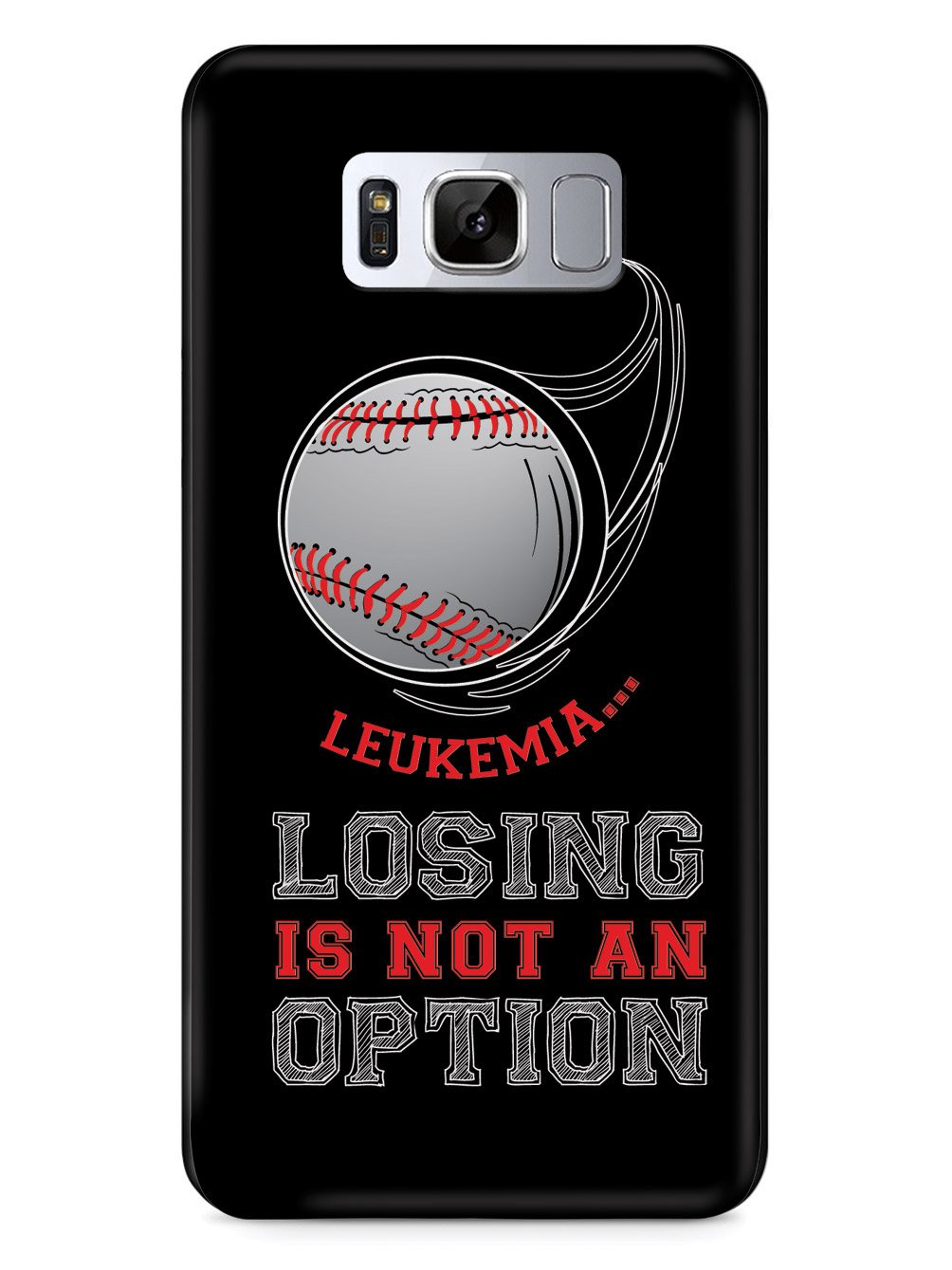 Leukemia - Losing is not an Option Black Baseball Case