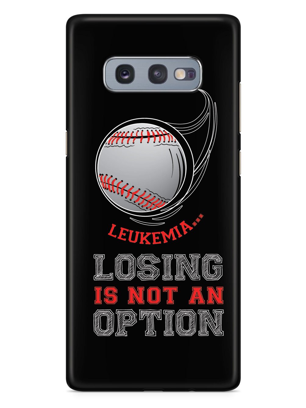 Leukemia - Losing is not an Option Black Baseball Case