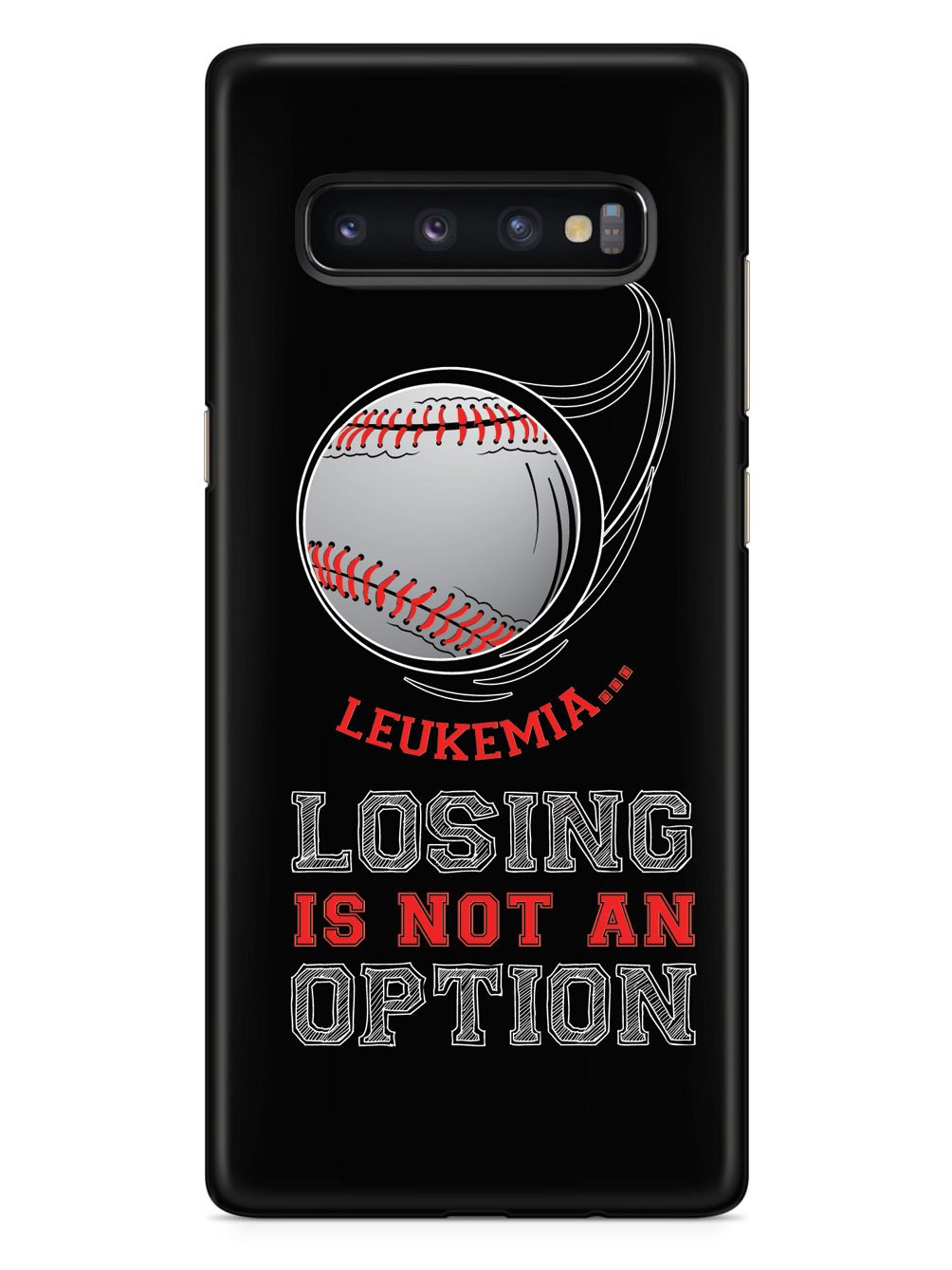 Leukemia - Losing is not an Option Black Baseball Case