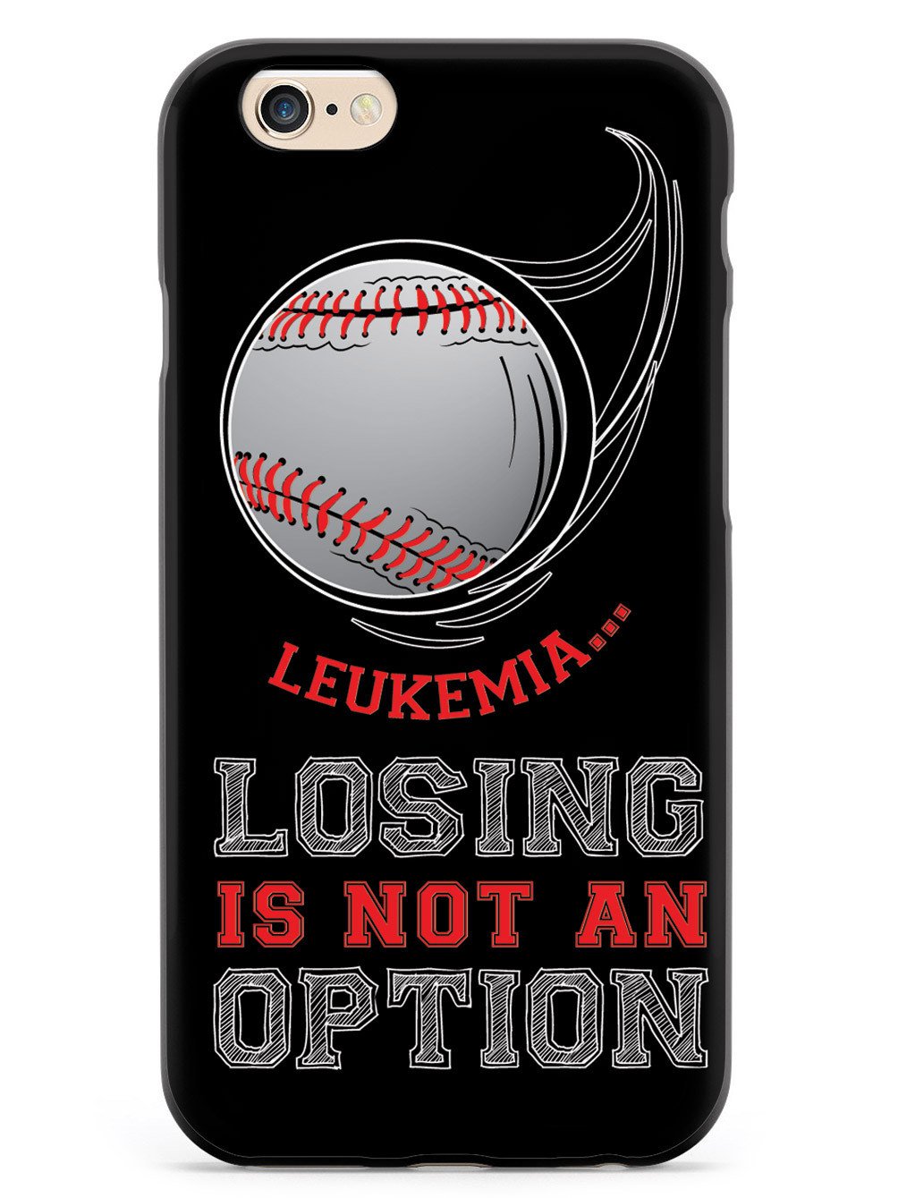 Leukemia - Losing is not an Option Black Baseball Case