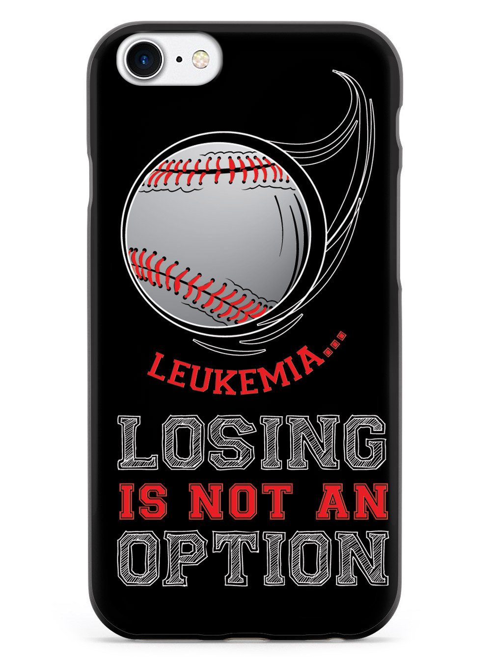 Leukemia - Losing is not an Option Black Baseball Case