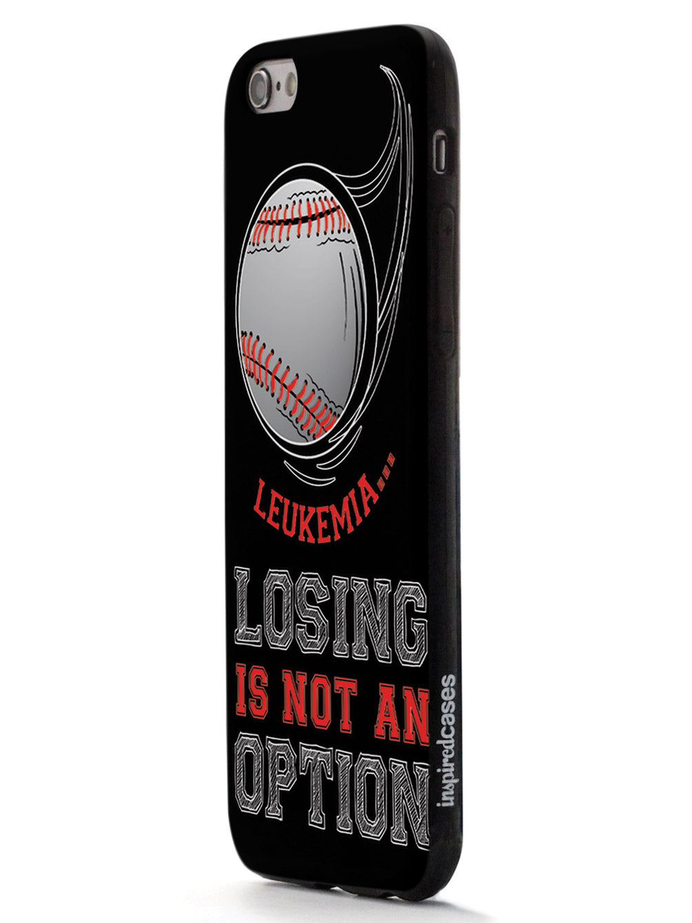 Leukemia - Losing is not an Option Black Baseball Case