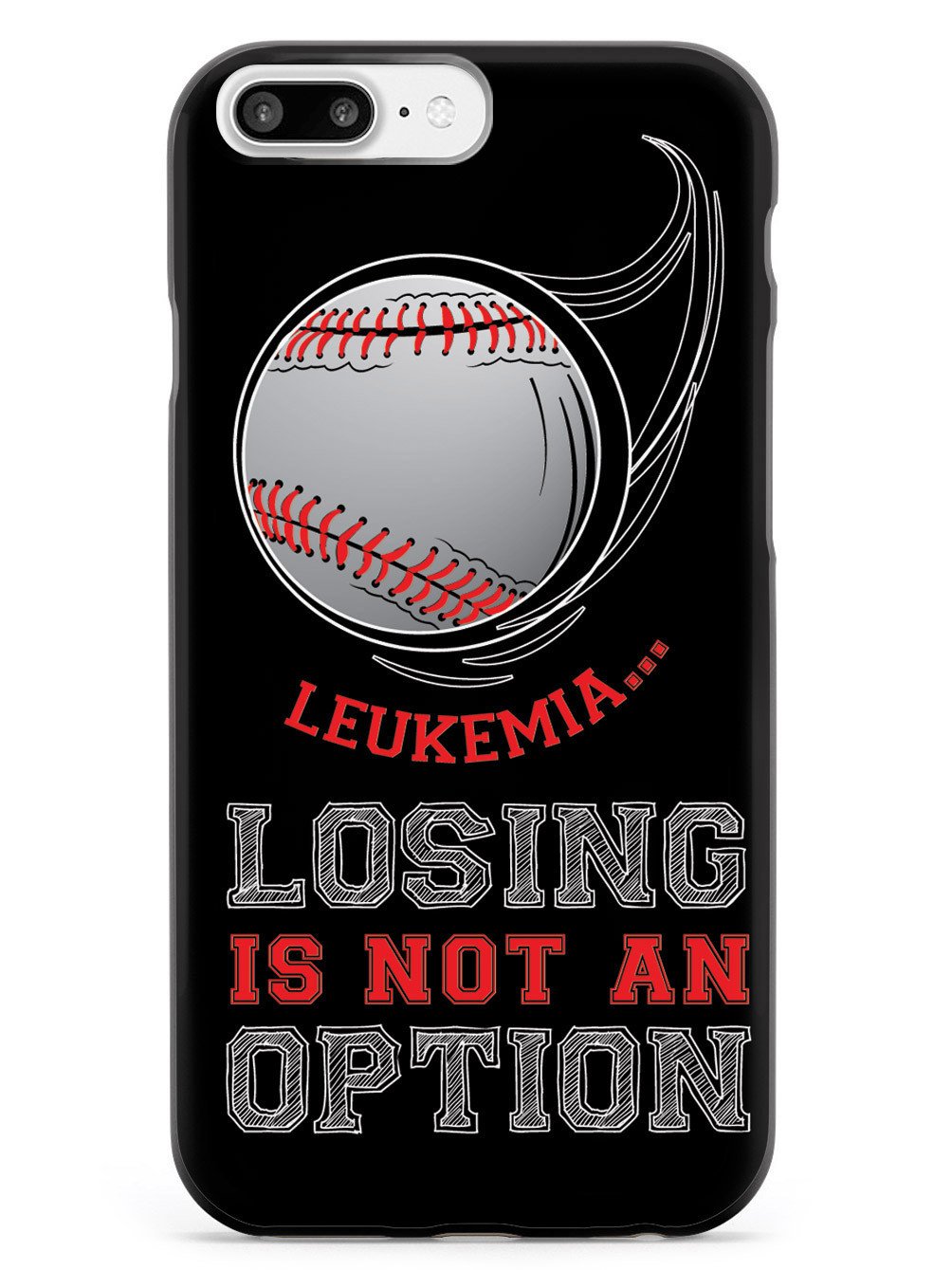 Leukemia - Losing is not an Option Black Baseball Case