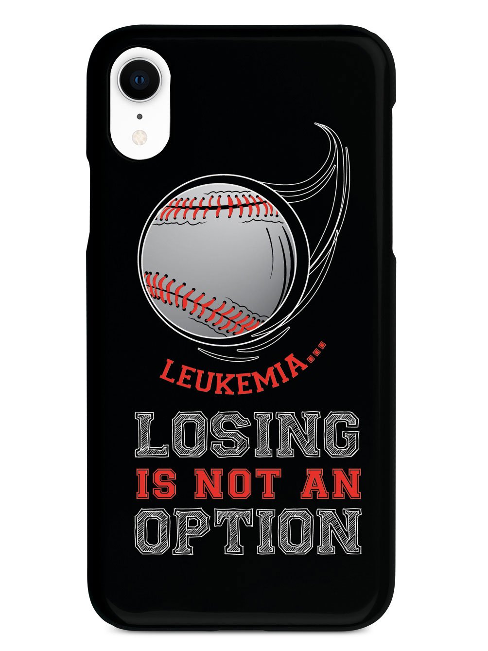 Leukemia - Losing is not an Option Black Baseball Case
