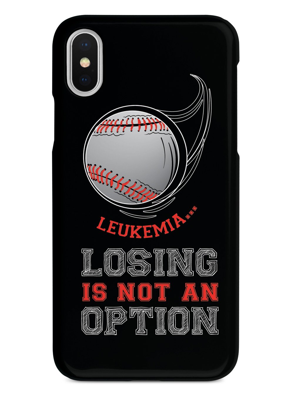 Leukemia - Losing is not an Option Black Baseball Case