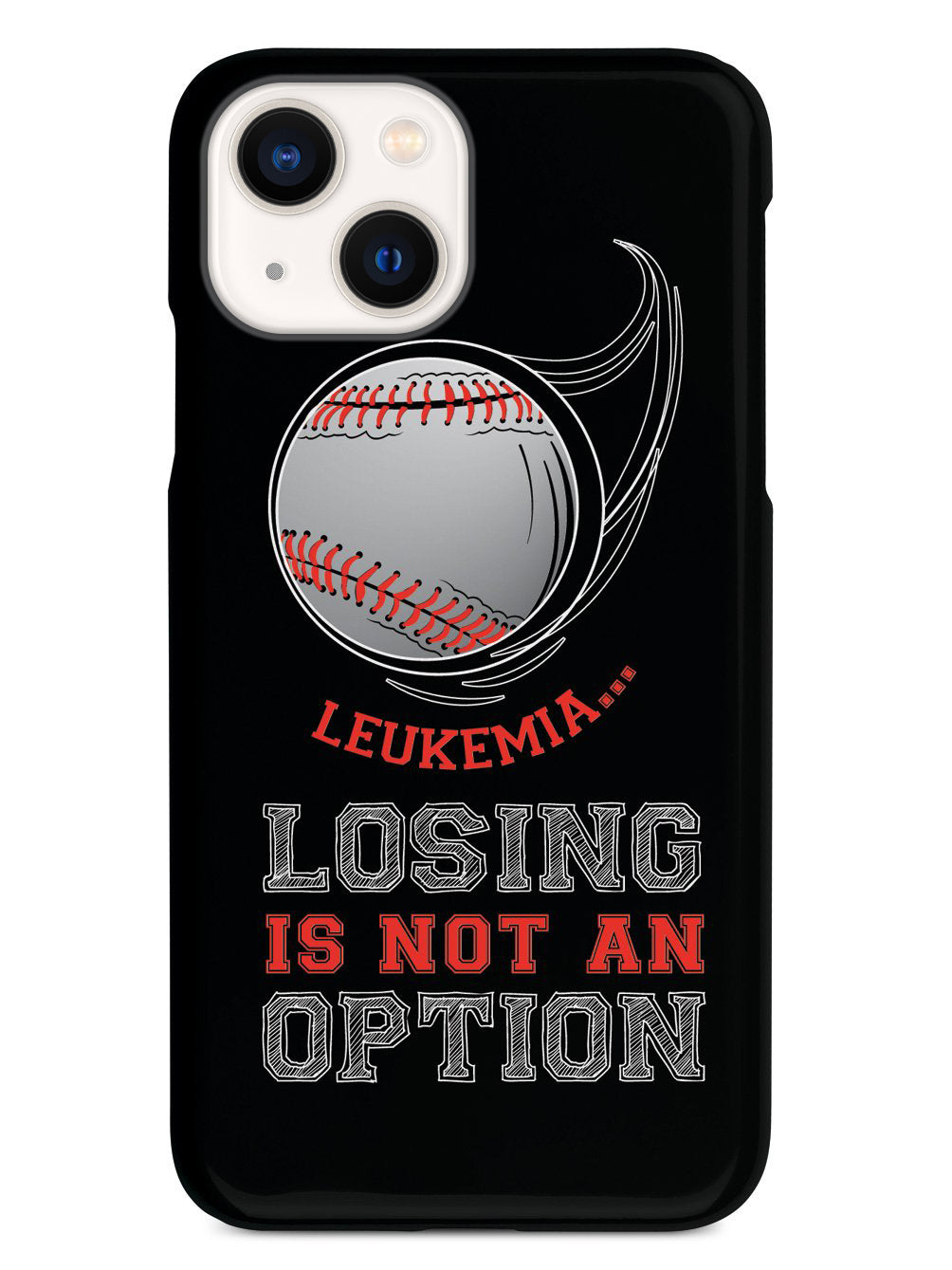 Leukemia - Losing is not an Option Black Baseball Case