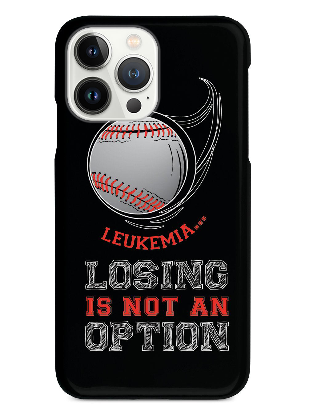 Leukemia - Losing is not an Option Black Baseball Case