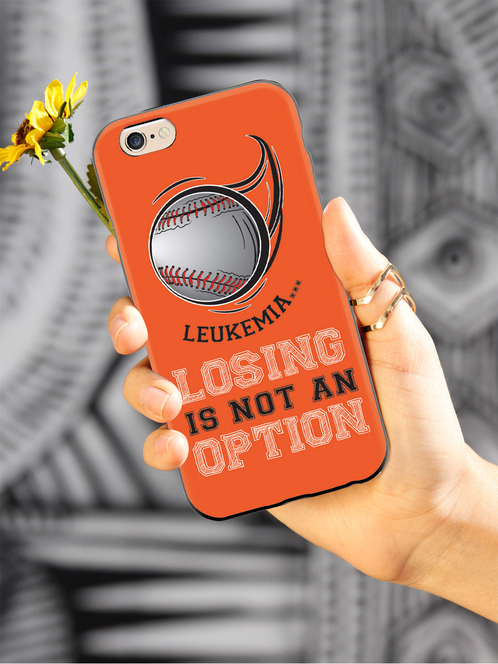 Leukemia - Losing is not an Option Orange Baseball Case