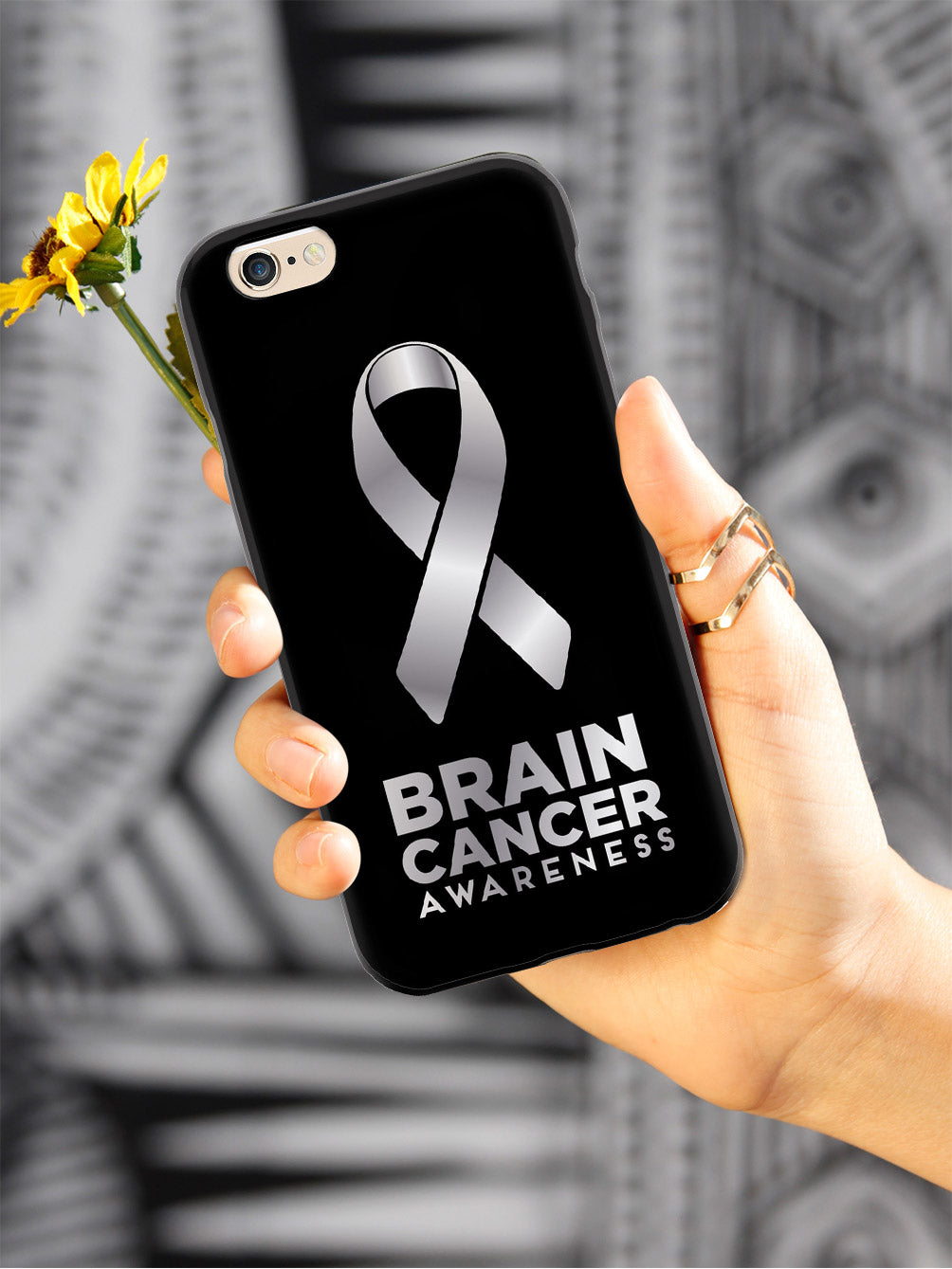 Brain Cancer Awareness Ribbon Case