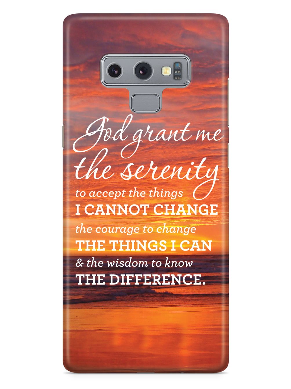 Serenity Prayer Sunset Background Inspirational Quote Case
