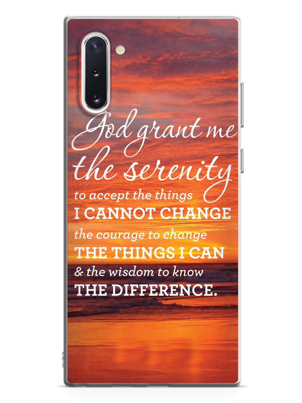 Serenity Prayer Sunset Background Inspirational Quote Case