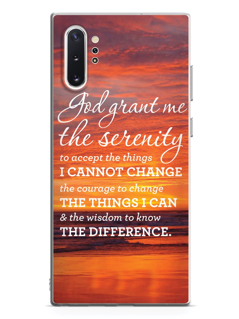 Serenity Prayer Sunset Background Inspirational Quote Case
