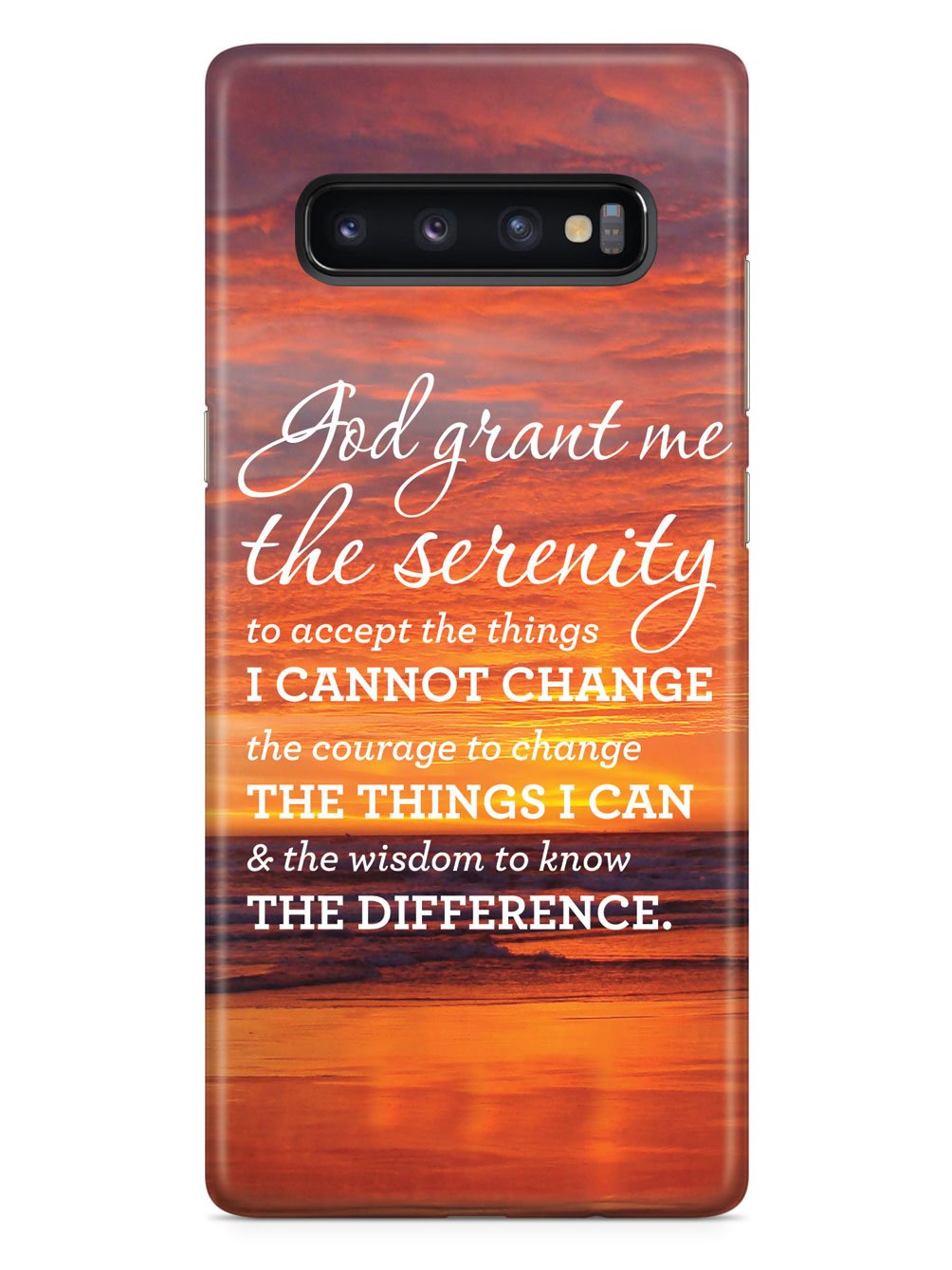 Serenity Prayer Sunset Background Inspirational Quote Case