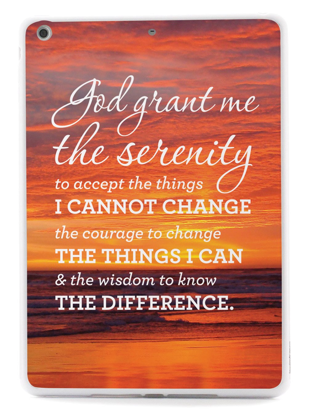 Serenity Prayer Sunset Background Inspirational Quote Case
