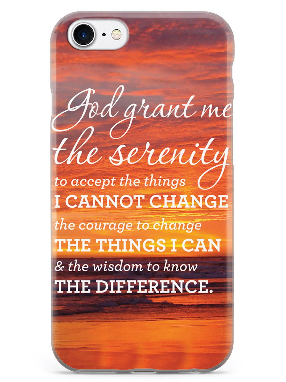 Serenity Prayer Sunset Background Inspirational Quote Case
