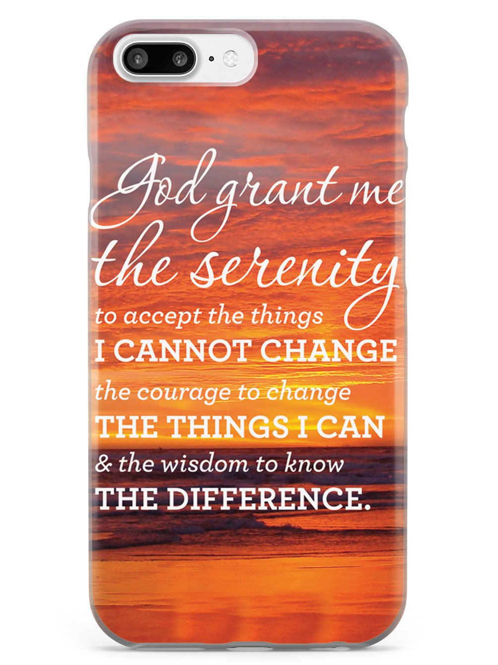 Serenity Prayer Sunset Background Inspirational Quote Case