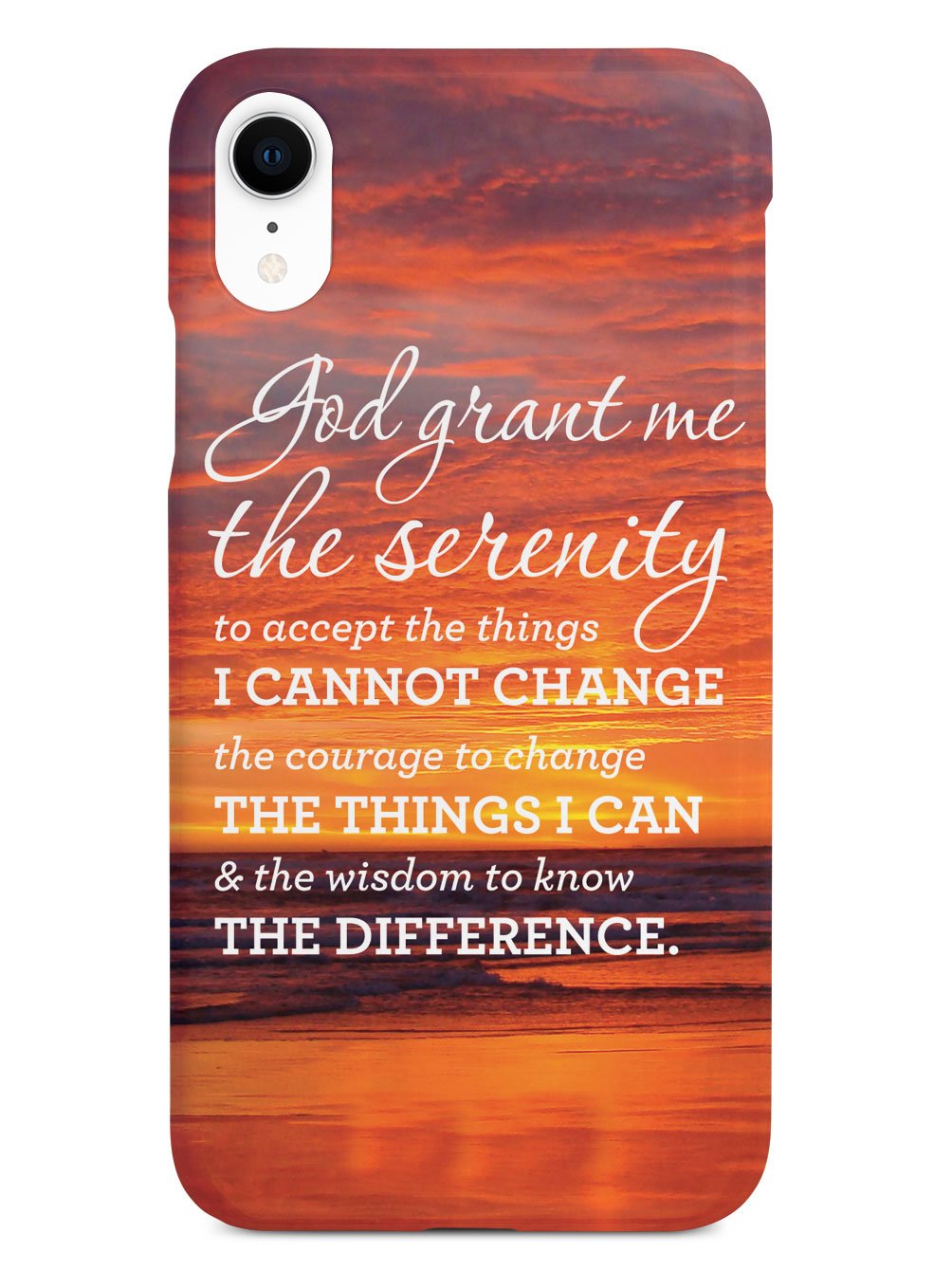 Serenity Prayer Sunset Background Inspirational Quote Case