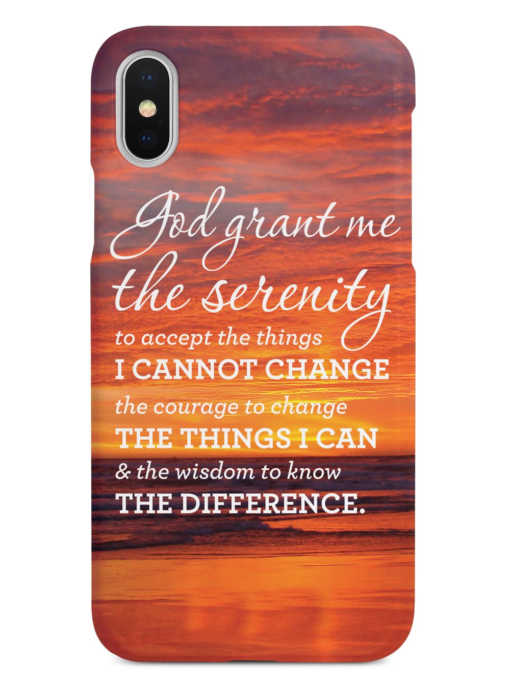 Serenity Prayer Sunset Background Inspirational Quote Case