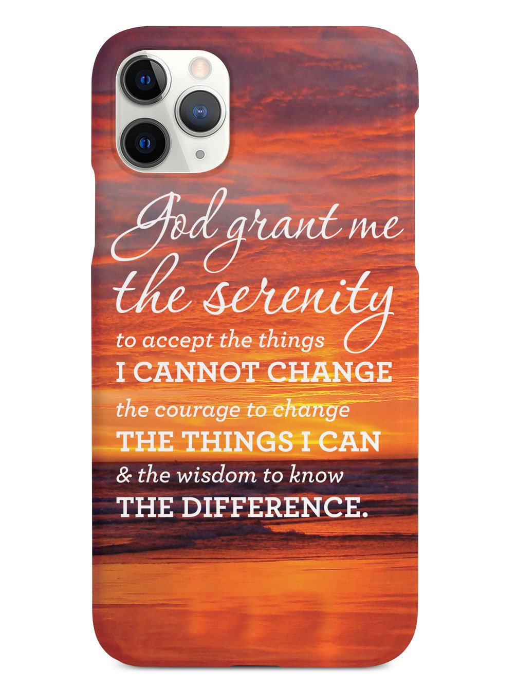 Serenity Prayer Sunset Background Inspirational Quote Case