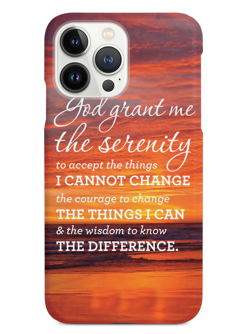 Serenity Prayer Sunset Background Inspirational Quote Case