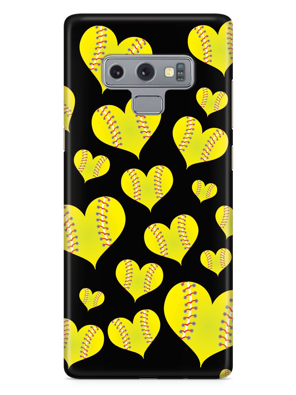 Softball Heart Pattern Case