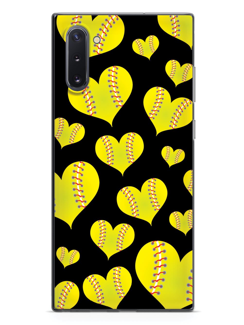 Softball Heart Pattern Case
