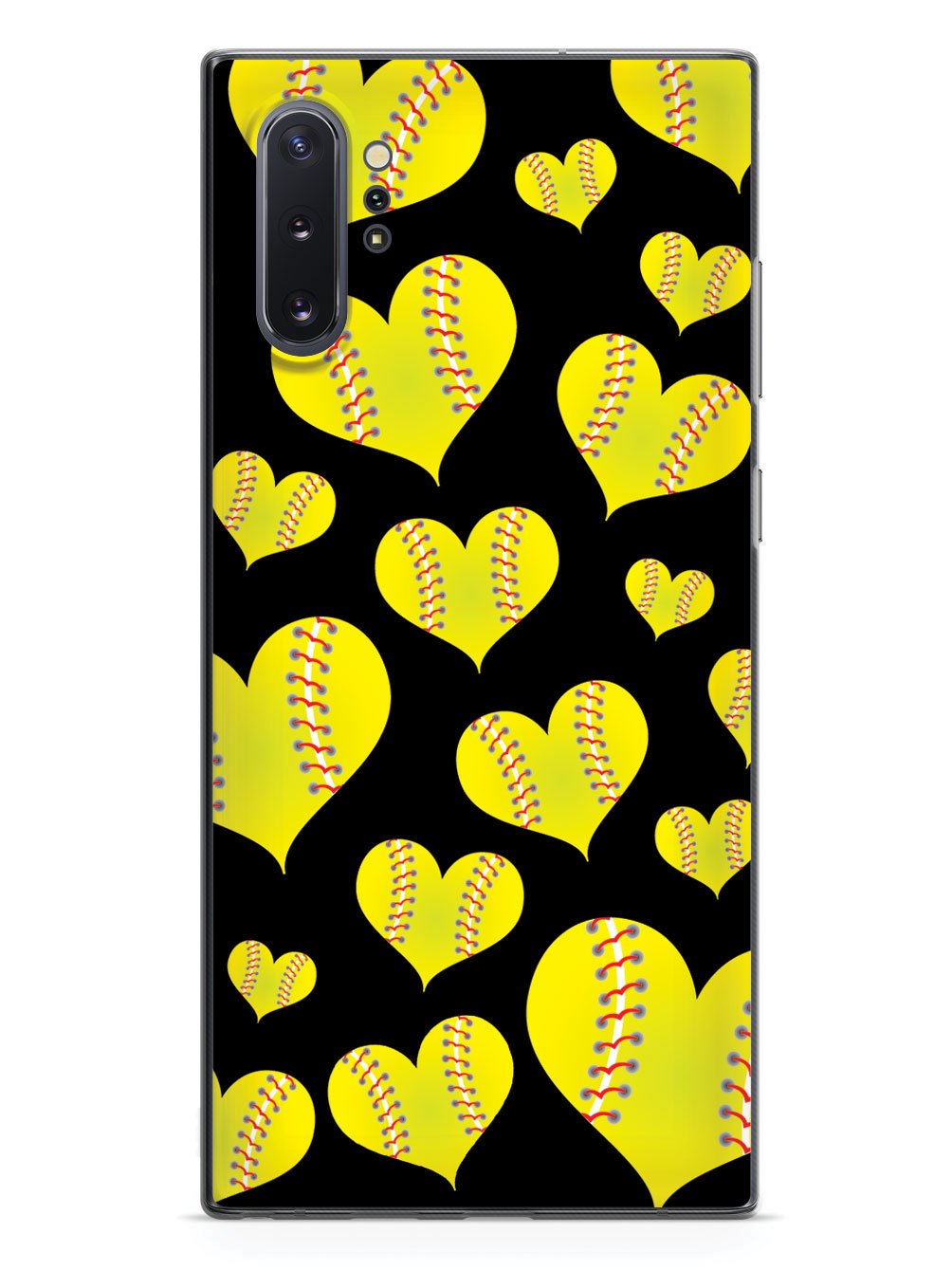 Softball Heart Pattern Case