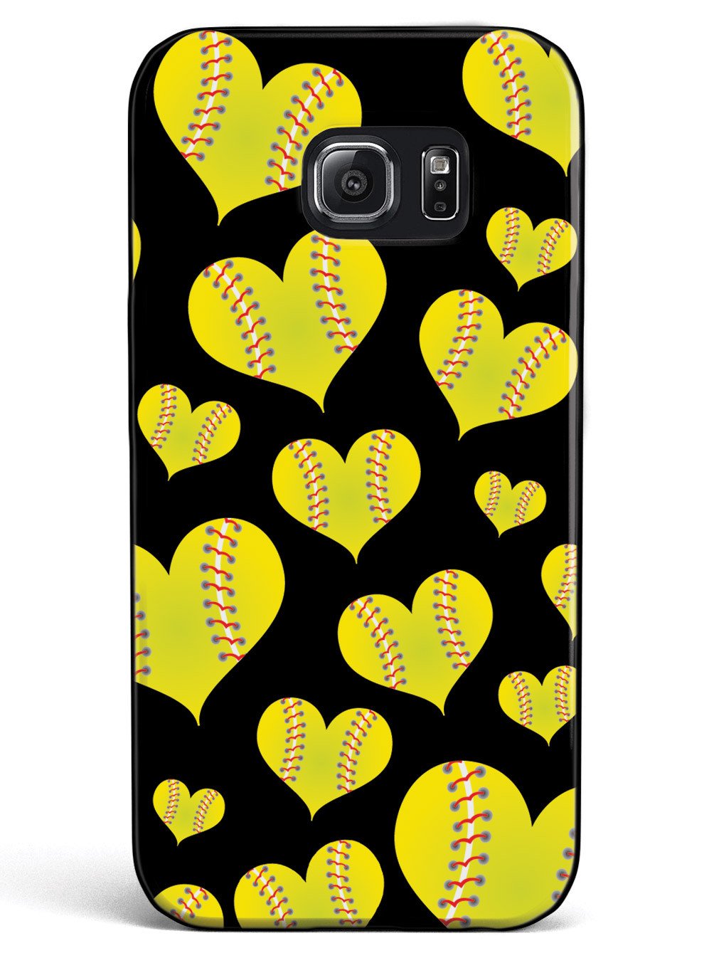 Softball Heart Pattern Case