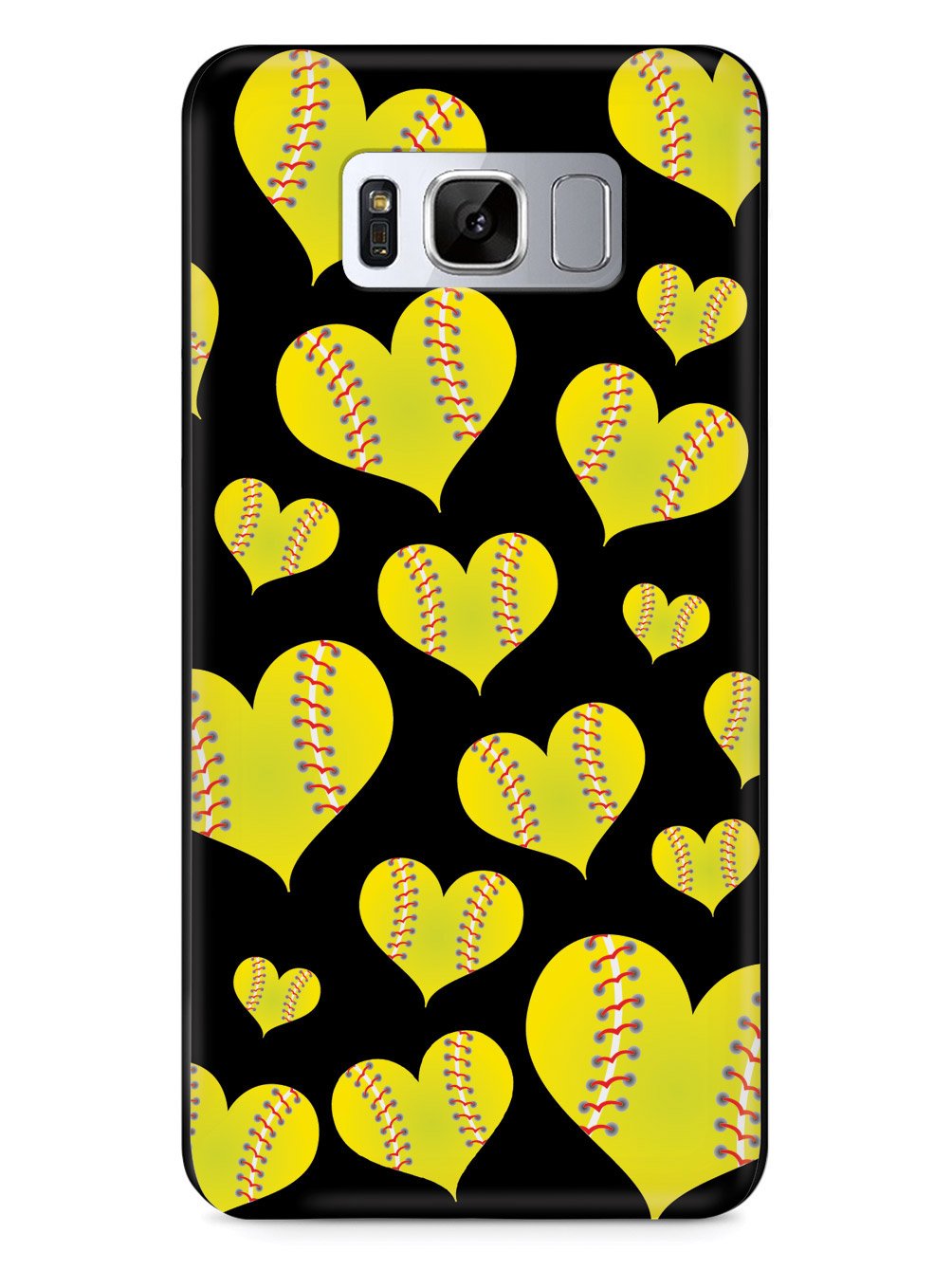 Softball Heart Pattern Case