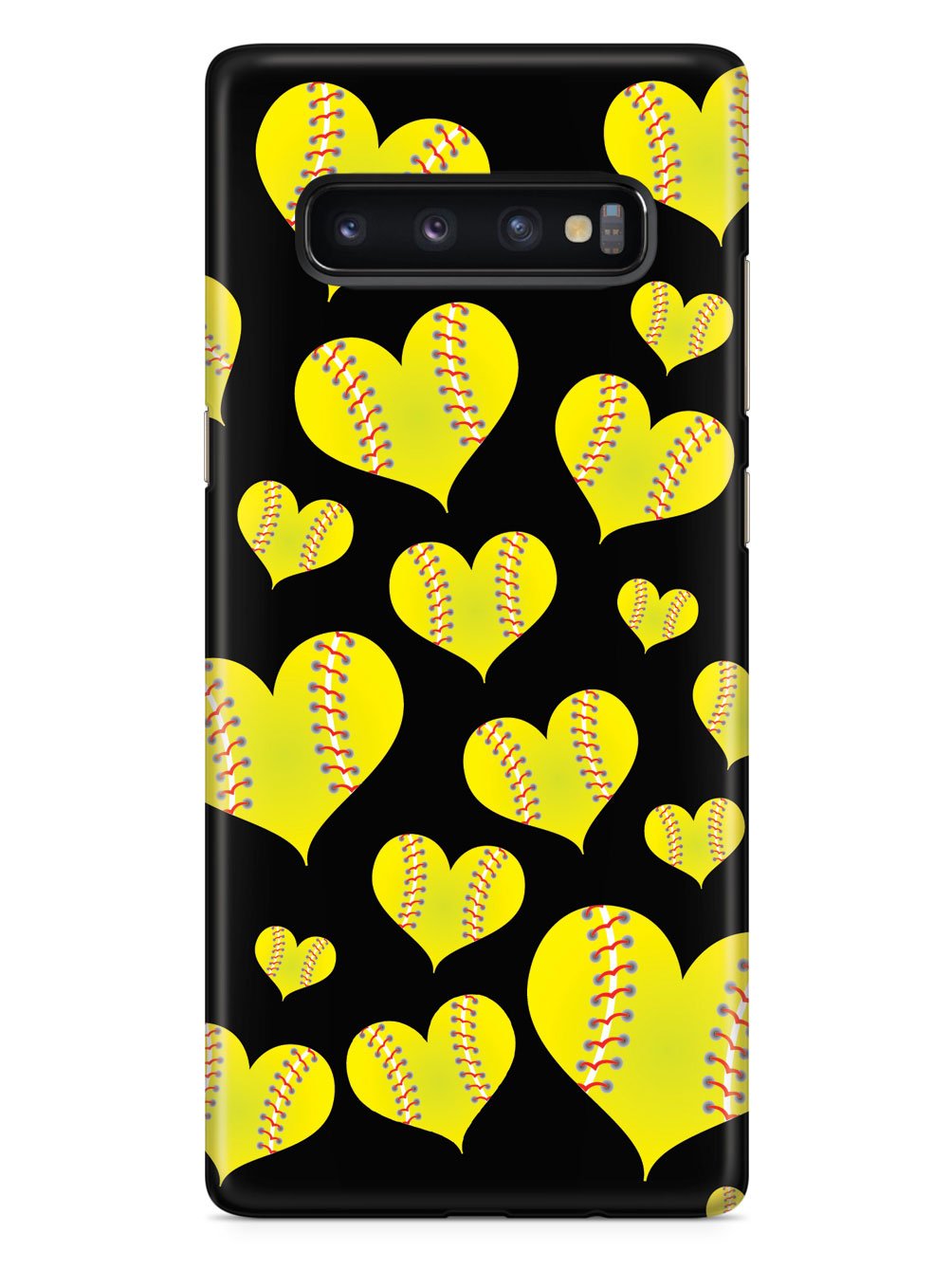Softball Heart Pattern Case