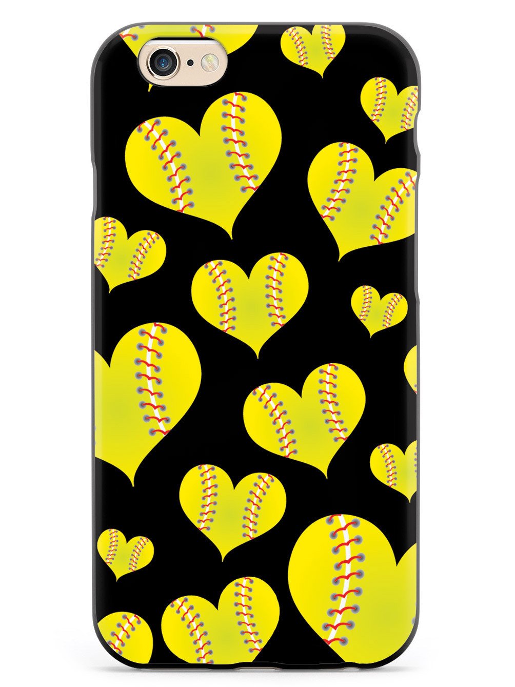 Softball Heart Pattern Case