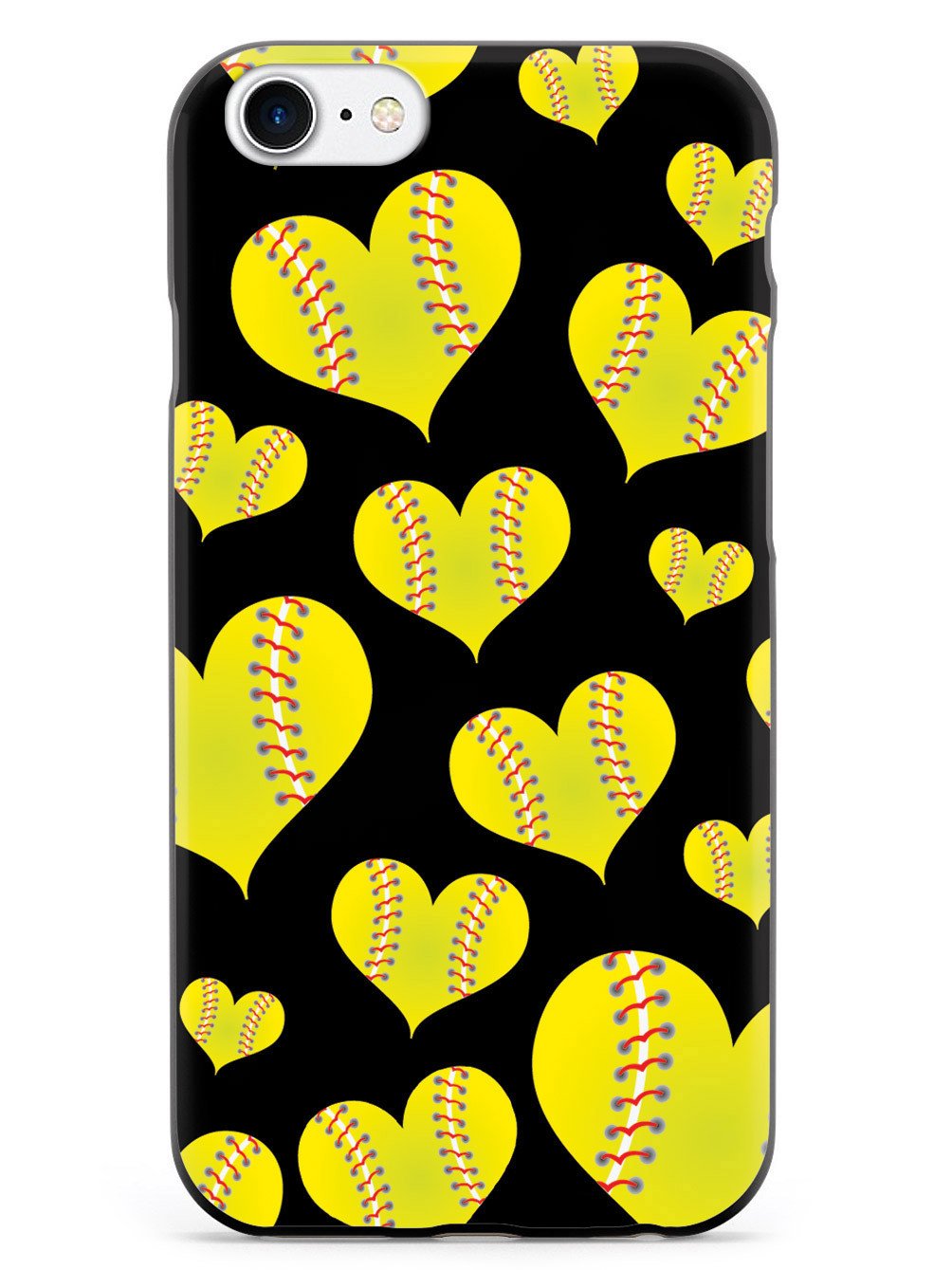 Softball Heart Pattern Case